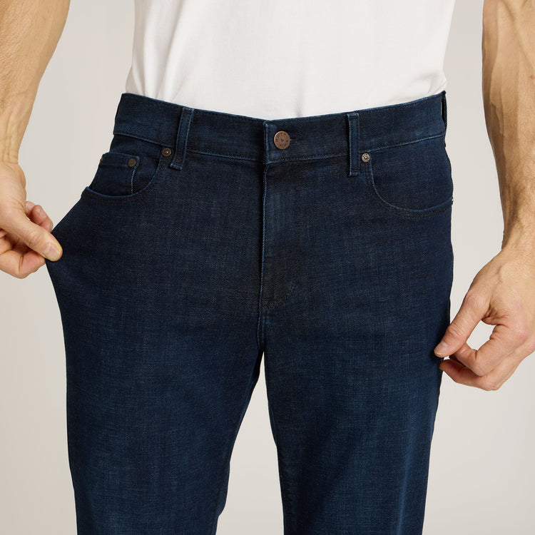 Men wearing Medium/Dark Blue Straight Crosby Jeans