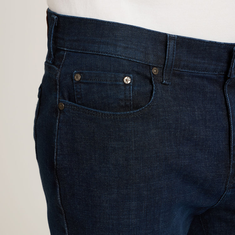 Men wearing Medium/Dark Blue Straight Crosby Jeans
