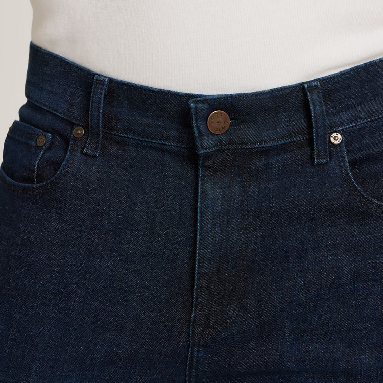 Men wearing Medium/Dark Blue Straight Crosby Jeans
