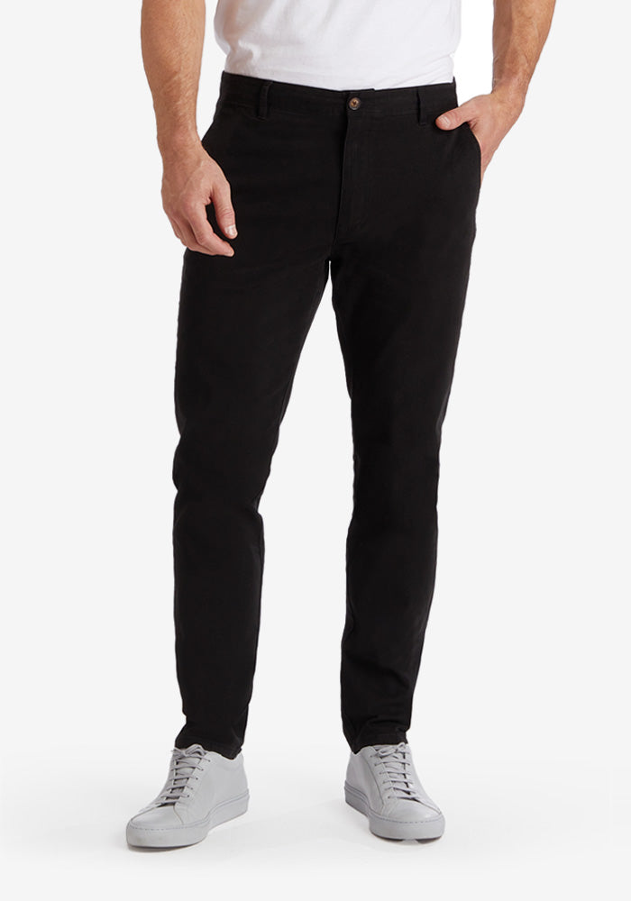 Men wearing Black Everyday Comfort Slim Chino Pants
