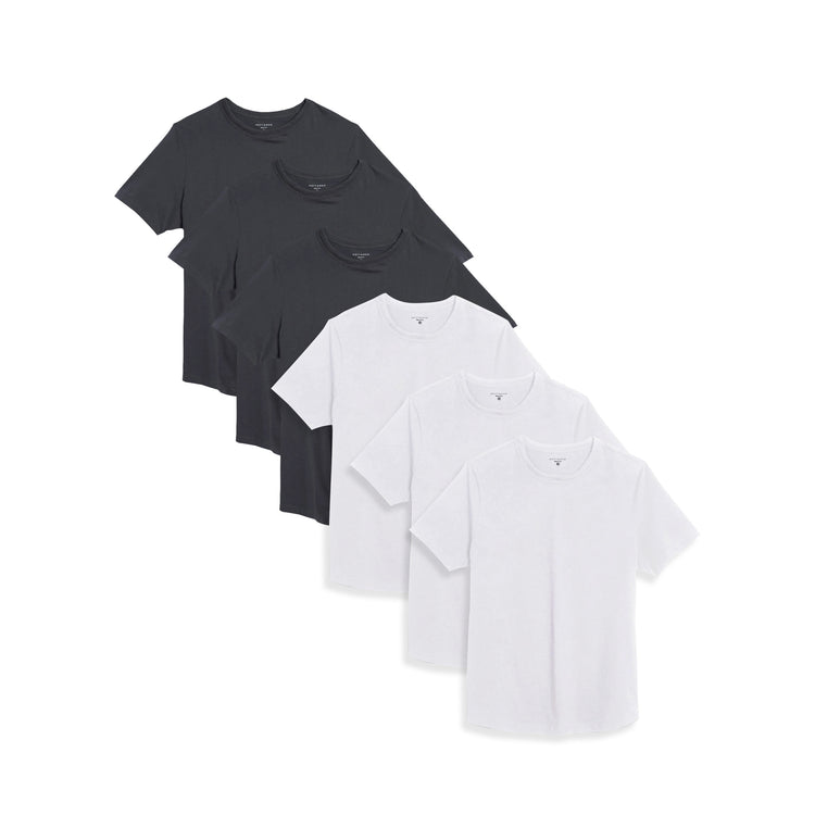 Men wearing White/Dark Gray Curved Hem Driggs 6-Pack