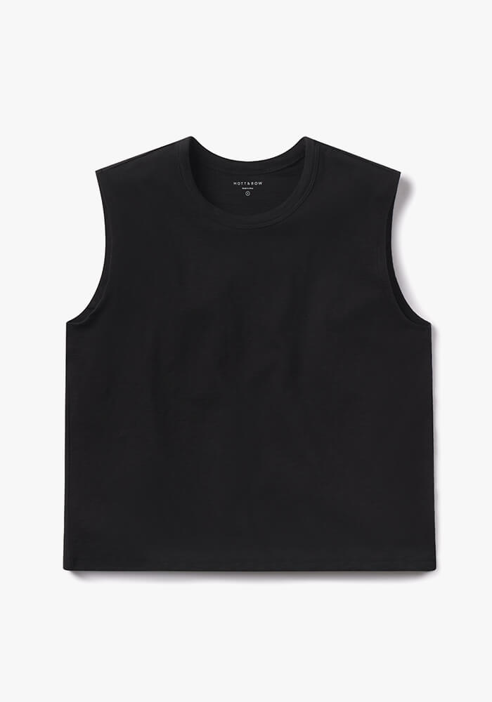 Women wearing Negro Relaxed Slub Tank