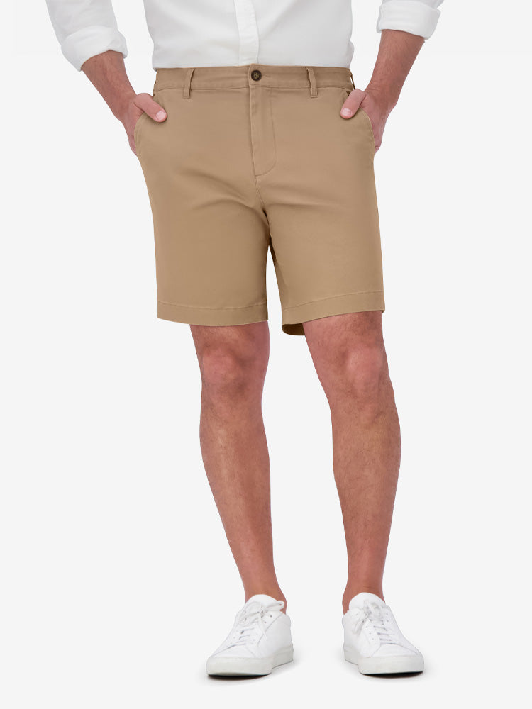 Men wearing Khaki Stretch Chino Short