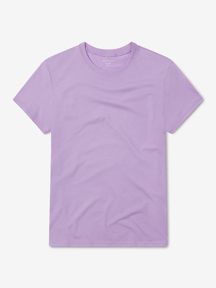 Women wearing Lila Fitted Crew Marcy Tee