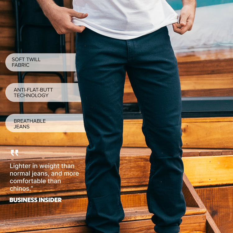 Men wearing Azul marino Slim Mercer Jeans