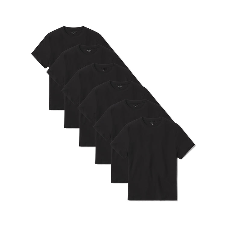 Men wearing Black Luxe Stretch Tee 6-Pack