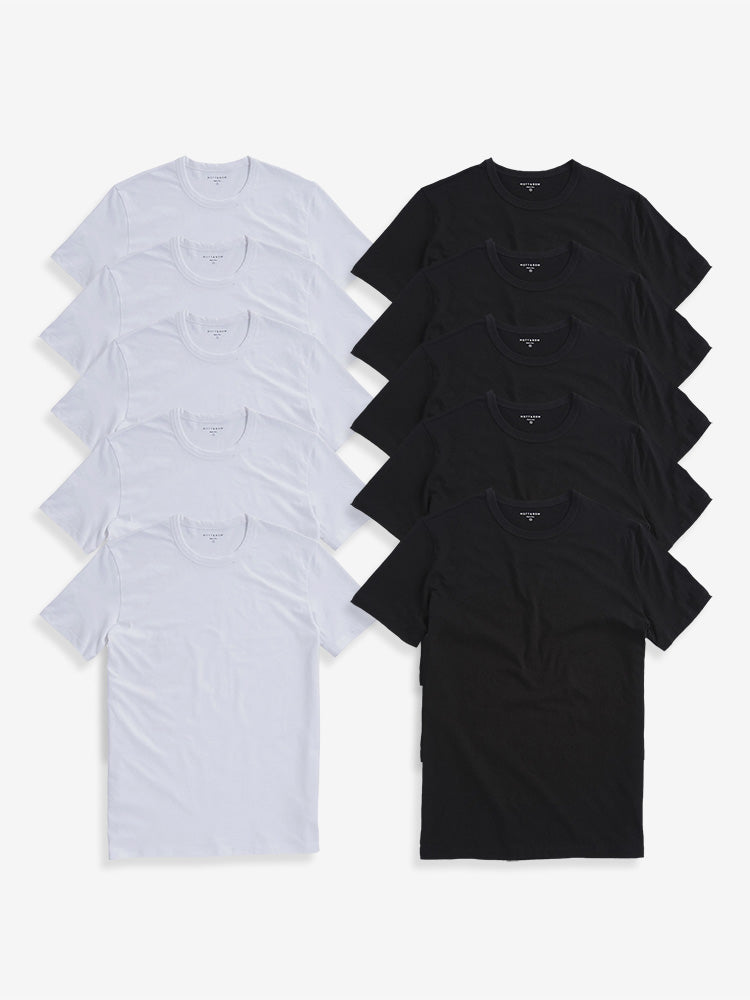 Men wearing Black/White Classic Crew Driggs 10-Pack