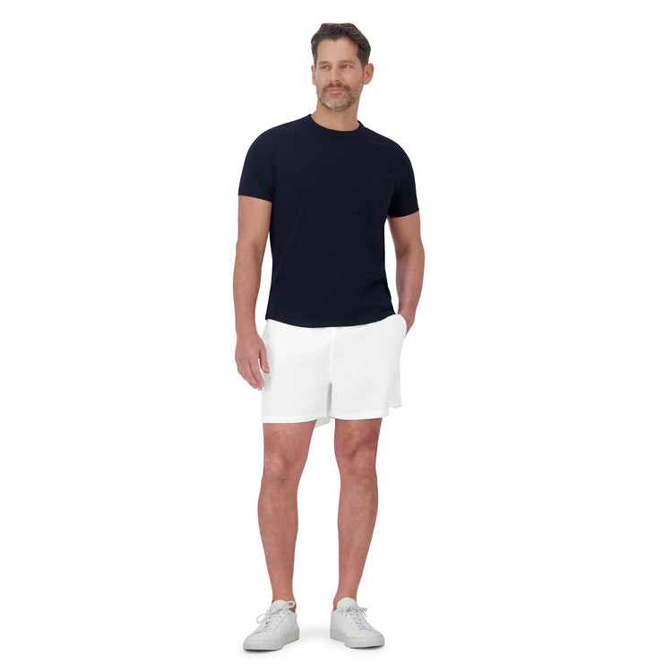Men wearing White Swim Trunk