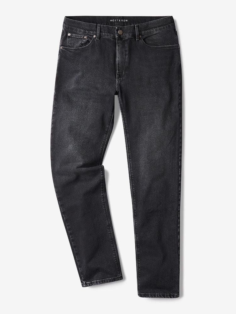 Men wearing Dark Gray Straight Allen Jeans