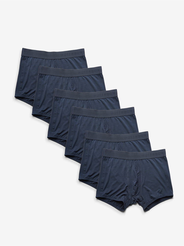 Men wearing Navy Trunks 6-Pack