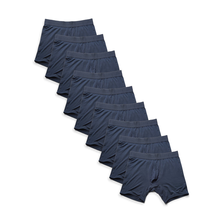 Men wearing Navy Boxer Brief 9-Pack