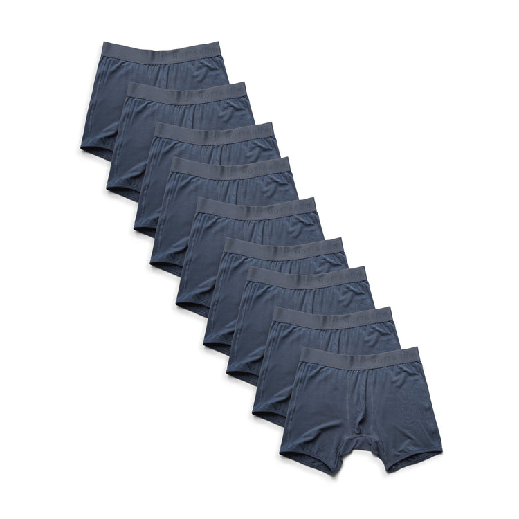 Men wearing Steel Gray Boxer Brief 9-Pack