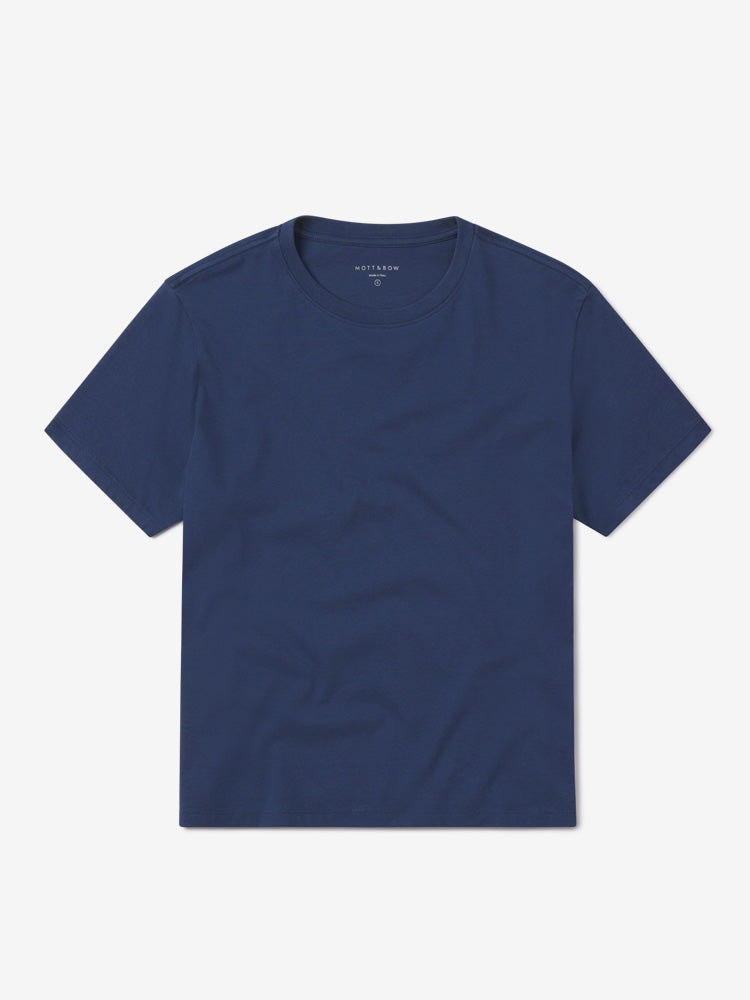 Women wearing Venice Blue Everyday Cotton Crew Tee