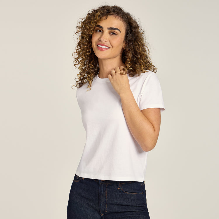 Women wearing Blanco Everyday Cotton Crew Tee