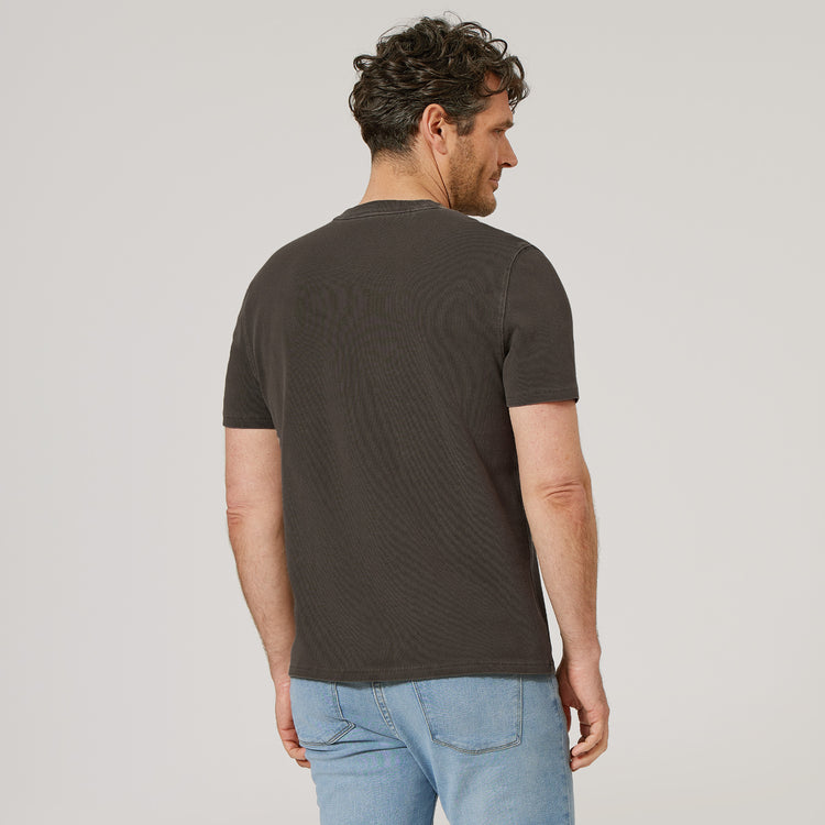 Men wearing Vintage Dark Moss Heritage Weighted Tee