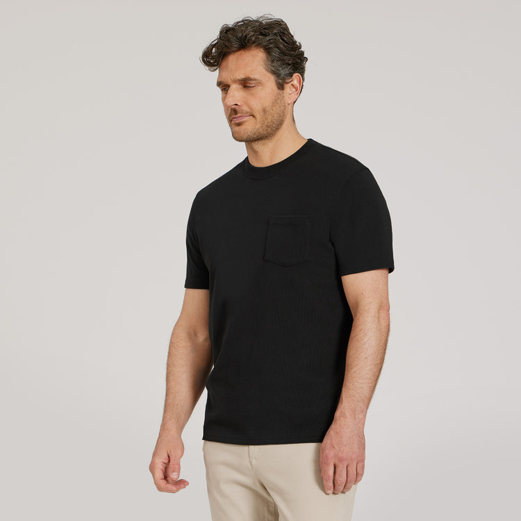 Men wearing Vintage Black Heritage Weighted Tee