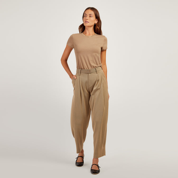 Women wearing Siena Fitted Crew Marcy Tee