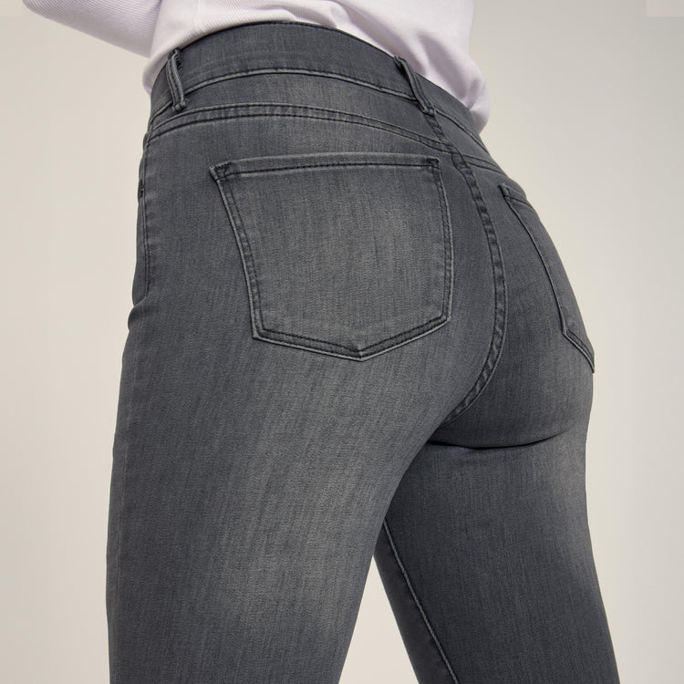 Women wearing Medium Gray High Rise Skinny Orchard Jeans