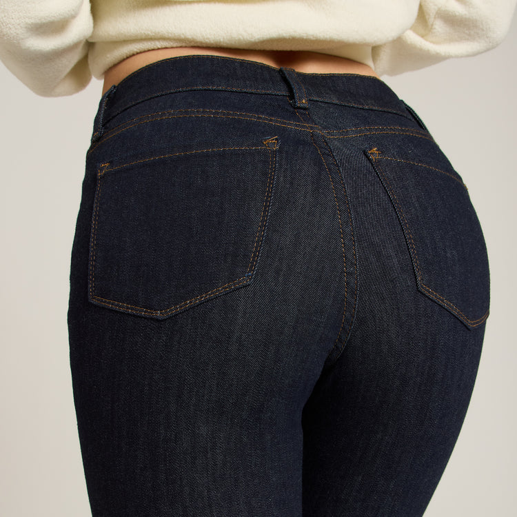Women wearing Midnight High Rise Skinny Logan Jeans