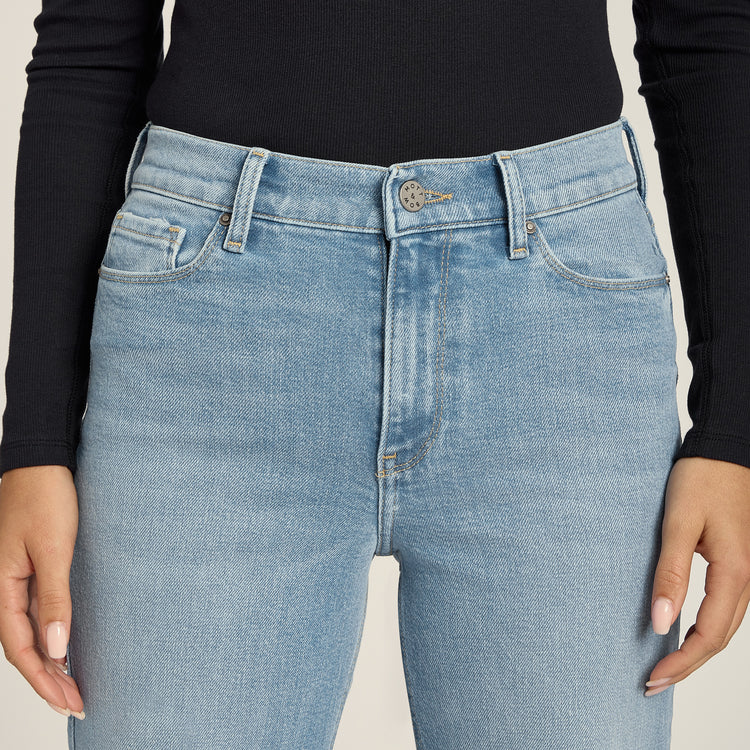 Women wearing Light Blue High Rise Wide Leg Hubert