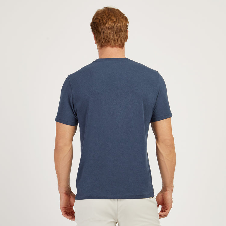 Men wearing Azul Grafito Luxe Stretch Tee