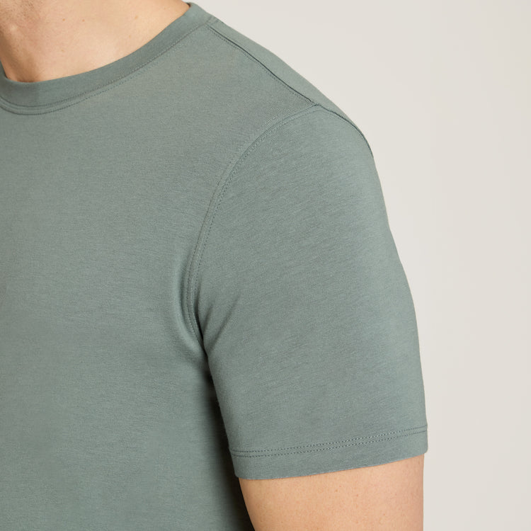 Men wearing Sea Grass Luxe Stretch Tee