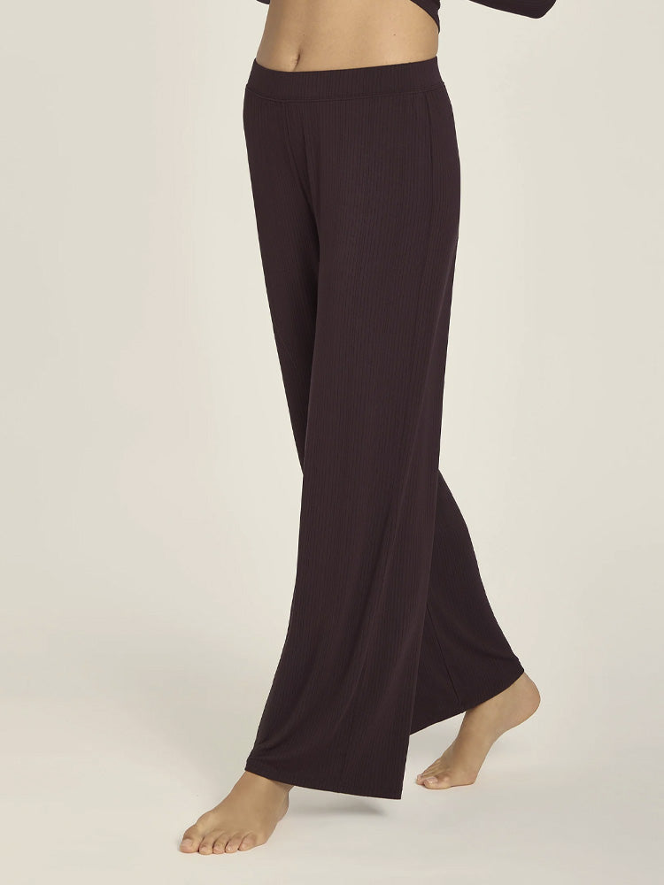 Women wearing Espresso Lounge Wide Leg Pants