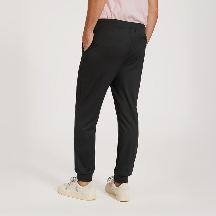 Men wearing Black Performance Stretch Jogger