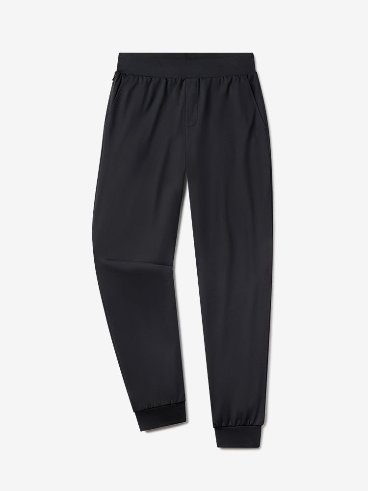 Men wearing Black Performance Stretch Jogger
