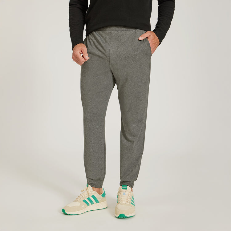 Men wearing Charcoal Heather Performance Stretch Jogger