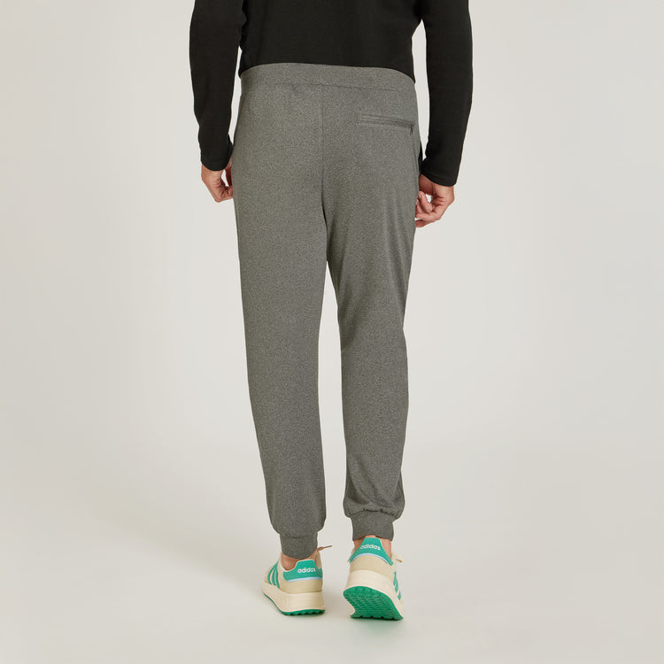 Men wearing Charcoal Heather Performance Stretch Jogger