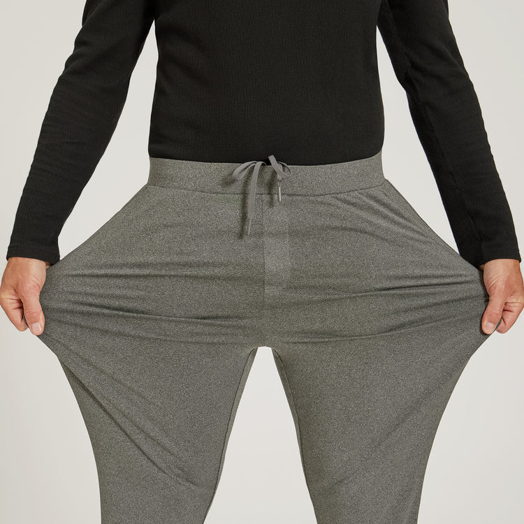 Men wearing Charcoal Heather Performance Stretch Jogger