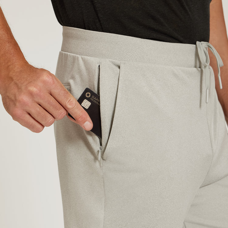 Men wearing Silver Gray Heather Performance Stretch Jogger