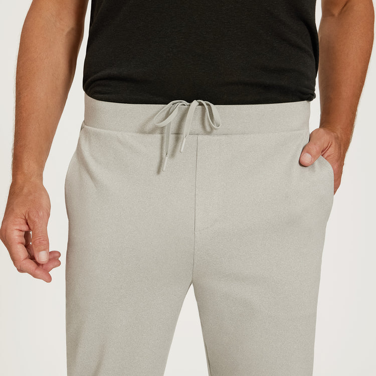 Men wearing Silver Gray Heather Performance Stretch Jogger