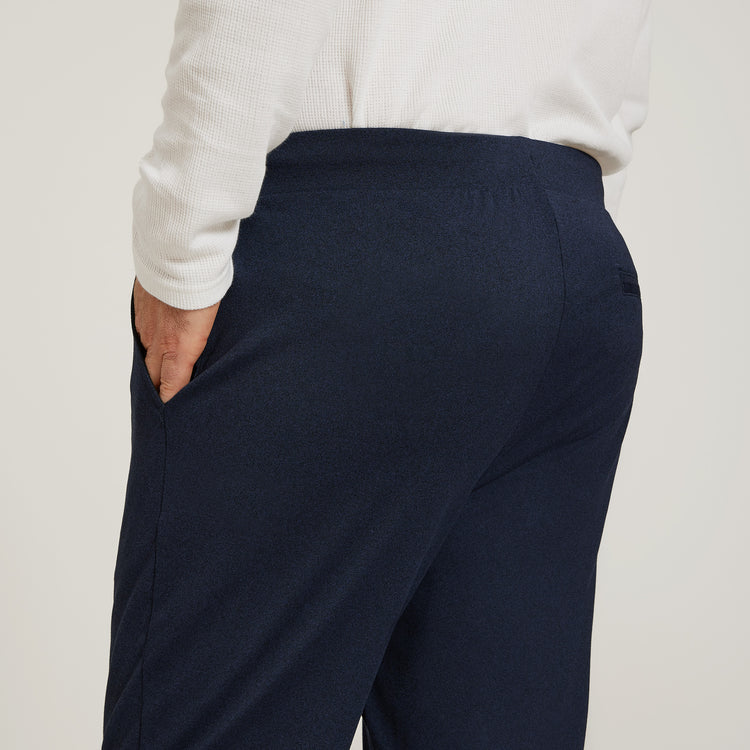 Men wearing Navy Heather Performance Stretch Jogger
