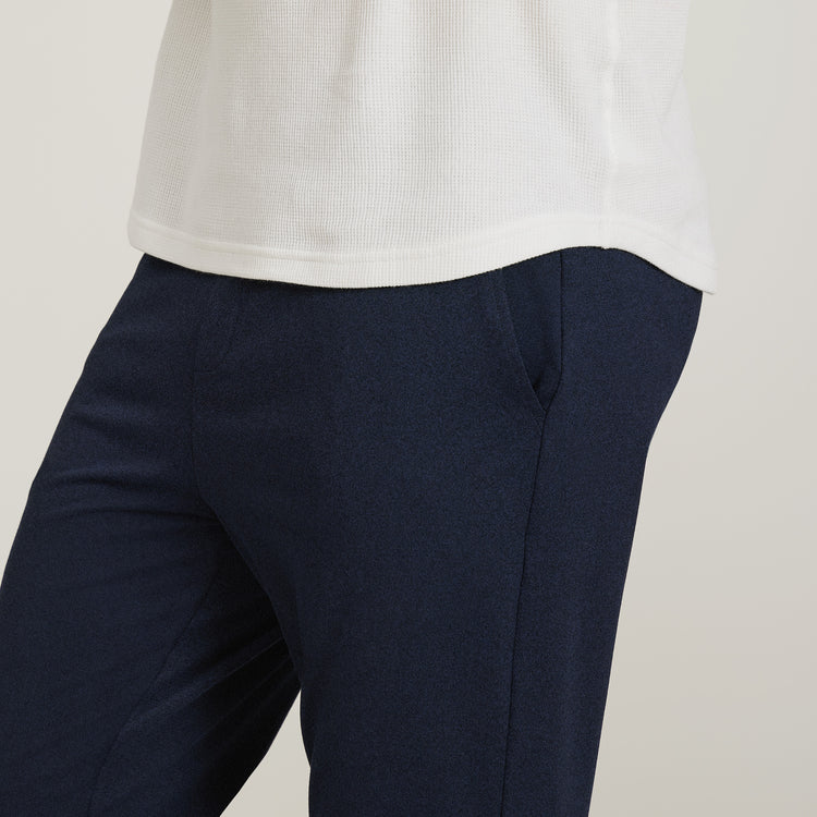Men wearing Navy Heather Performance Stretch Jogger