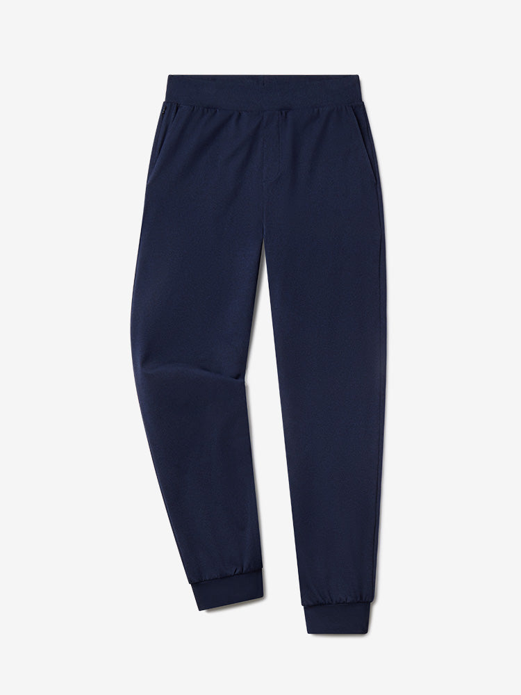 Men wearing Navy Heather Performance Stretch Jogger