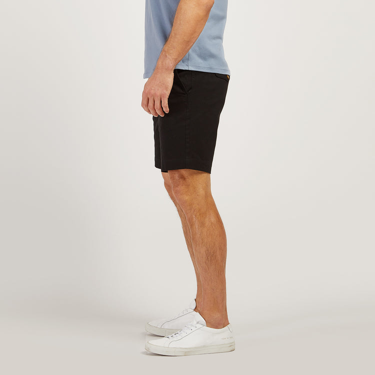 Men wearing Black Stretch Chino Short