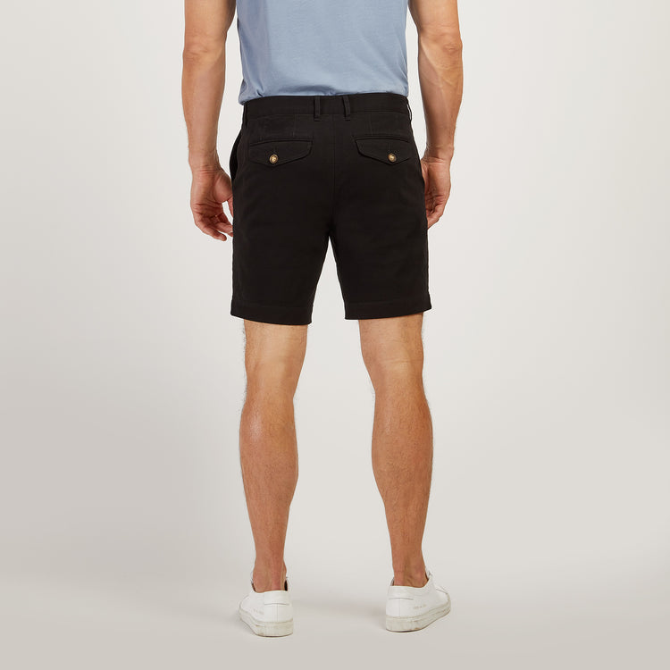 Men wearing Black Stretch Chino Short