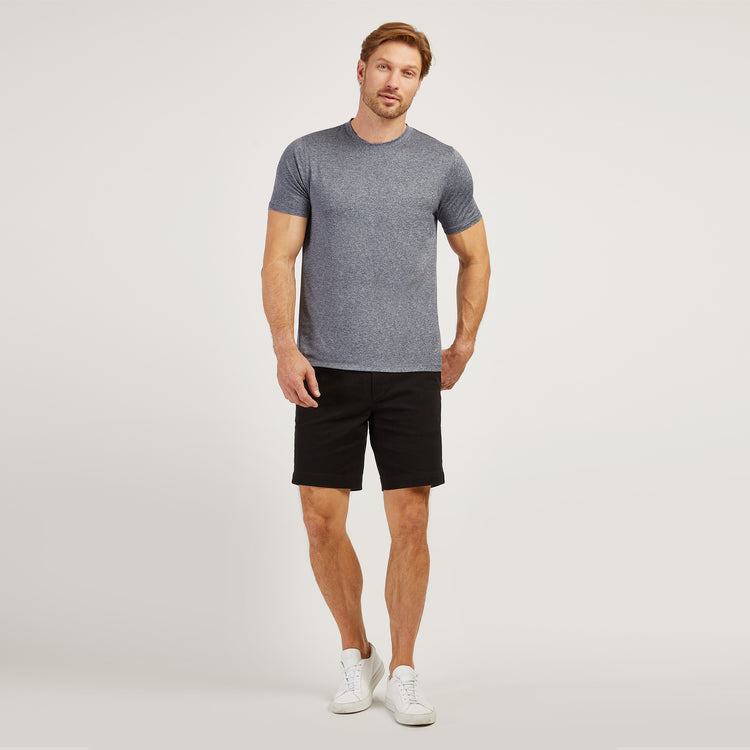 Men wearing Black Stretch Chino Short