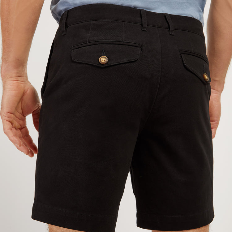 Men wearing Black Stretch Chino Short