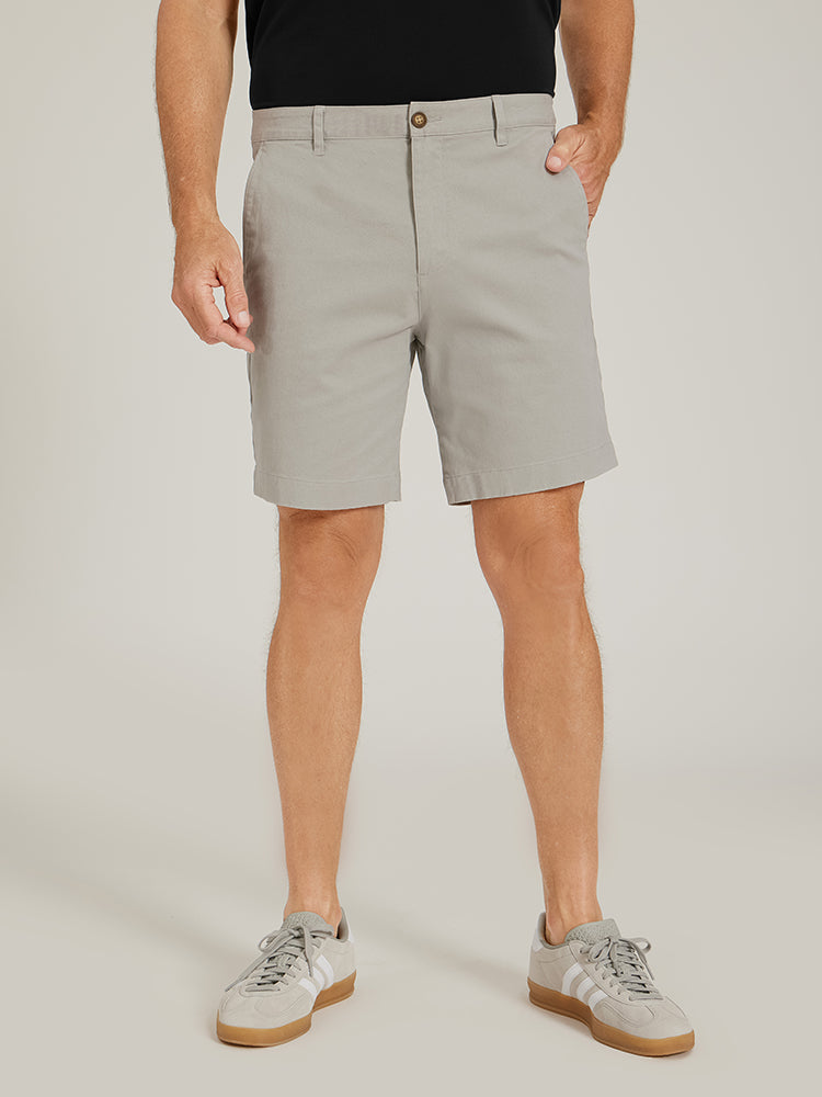 Men wearing Silver Stretch Chino Short