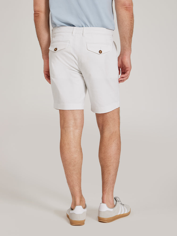 Men wearing White Stretch Chino Short