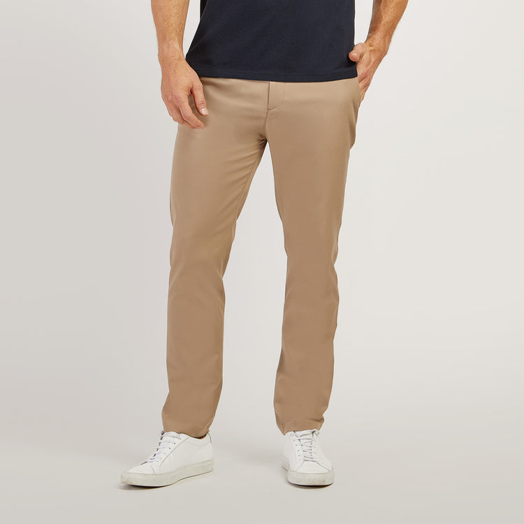 Men wearing Khaki Slim Tech Pants