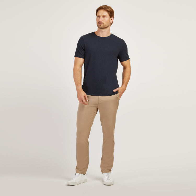 Men wearing Khaki Slim Tech Pants