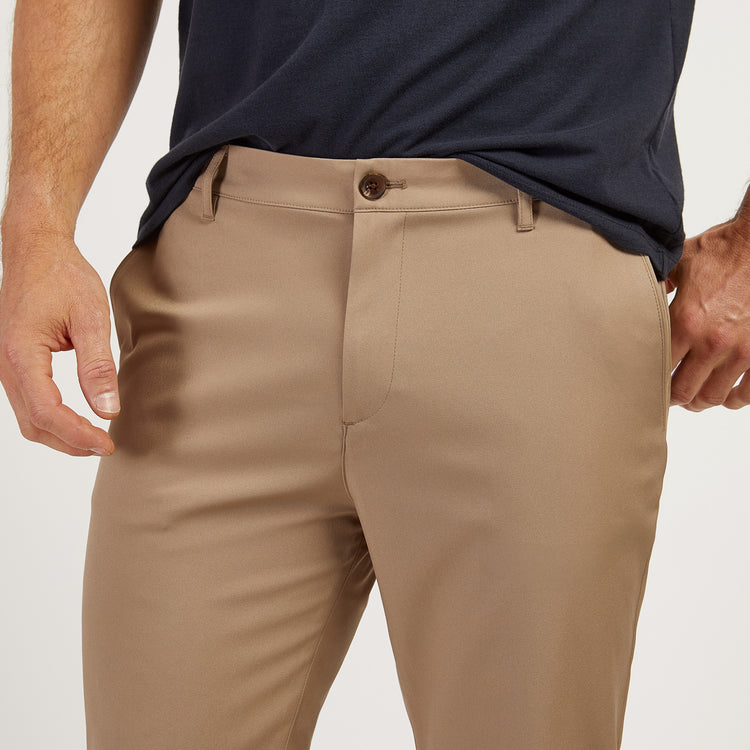 Men wearing Khaki Slim Tech Pants