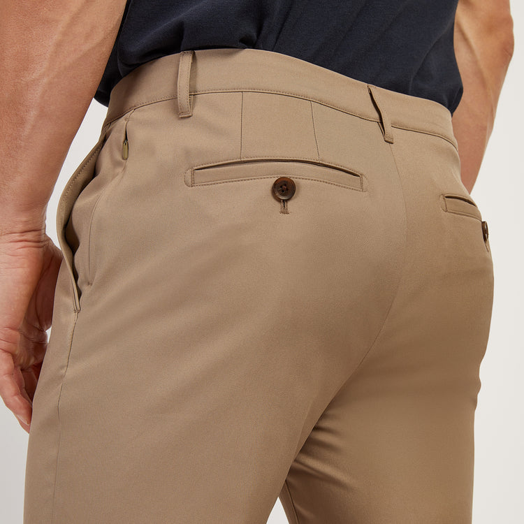 Men wearing Khaki Slim Tech Pants