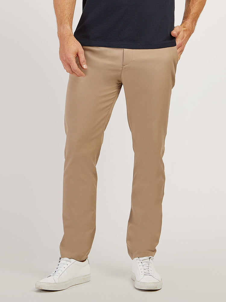 Men wearing Khaki Slim Tech Pants