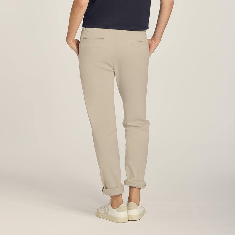 Women wearing Ecru My Boyfriend's Chinos Pants