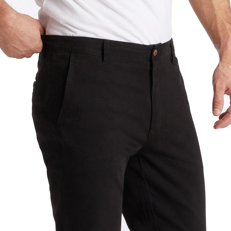 Men wearing Black Everyday Comfort Slim Chino Pants
